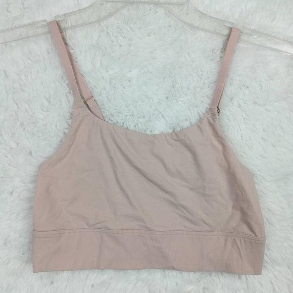 Natori‎ Womens Sports Bra Beige Wire Free Adjustable Strap Nylon Blend XS New - Picture 1 of 7